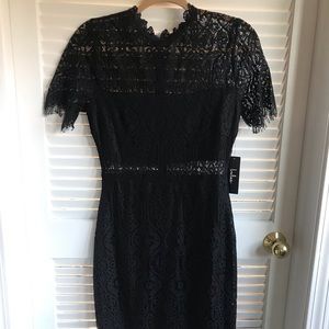 Lulu Remarkable Black Lace Dress